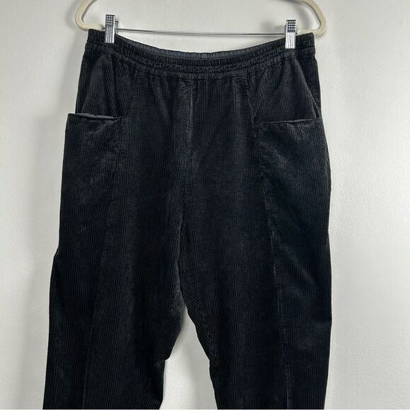 Transit Par Such Comfort fit pant with elastic waist in black corduroy - Picture 5 of 16